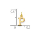 14ky Cutout Letter P Initial Pendant - Image 2