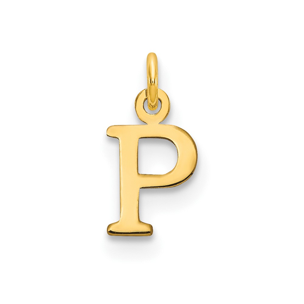 XNA1160GP_P.jpg 14ky Cutout Letter P Initial Pendant - Image 1