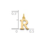 14ky Cutout Letter R Initial Pendant - Image 2