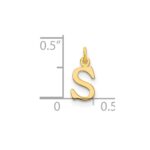 14ky Cutout Letter S Initial Pendant - Image 2