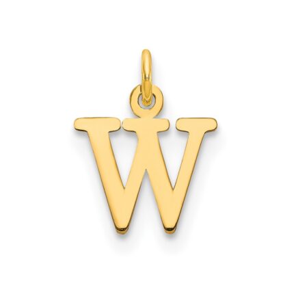 14ky Cutout Letter W Initial Pendant