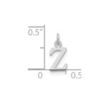 Sterling Silver Rhodium-plated Letter Z Initial Charm - Image 2