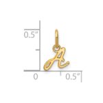 14KY Upper case Letter A Initial Charm - Image 4