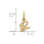14KY Upper case Letter B Initial Charm - Image 4