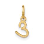 14KY Upper case Letter E Initial Charm - Image 3