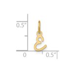 14KY Upper case Letter E Initial Charm - Image 4