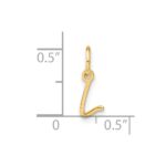 14KY Upper case Letter L Initial Charm - Image 4