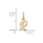 14KY Upper case Letter R Initial Charm - Image 4