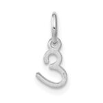 14KW Upper case Letter E Initial Charm - Image 3