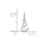 14KW Upper case Letter E Initial Charm - Image 4