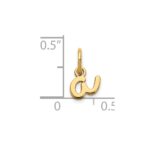 14KY Lower case Letter A Initial Charm - Image 3