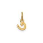 14KY Lower case Letter C Initial Charm - Image 4