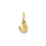 14KY Lower case Letter E Initial Charm - Image 3