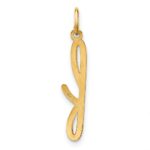 14KY Lower case Letter F Initial Charm - Image 3