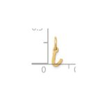 14KY Lower case Letter I Initial Charm - Image 4