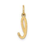 14KY Lower case Letter L Initial Charm - Image 3