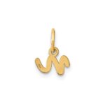 14KY Lower case Letter N Initial Charm - Image 3