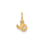 14KY Lower case Letter O Initial Charm - Image 3