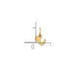 14KY Lower case Letter R Initial Charm - Image 4