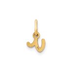14KY Lower case Letter V Initial Charm - Image 3