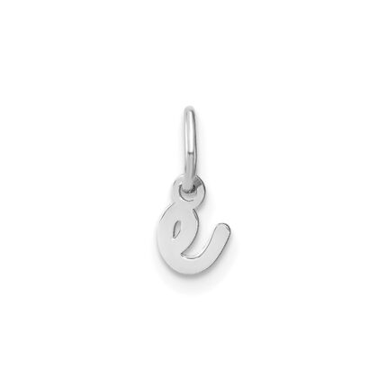 14KW Lower case Letter E Initial Charm