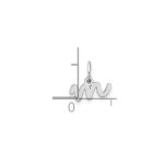 14KW Lower case Letter M Initial Charm - Image 4