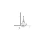 14KW Lower case Letter O Initial Charm - Image 4