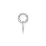 14KW Lower case Letter V Initial Charm - Image 2