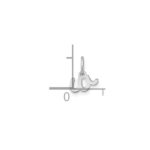 14KW Lower case Letter W Initial Charm - Image 4