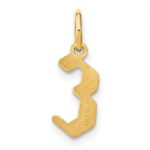 14KY Letter E Initial Pendant - Image 3