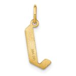 14KY Letter J Initial Pendant - Image 3