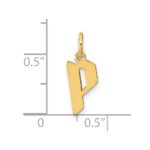 14KY Letter P Initial Pendant - Image 4