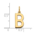 14ky Letter B Initial Pendant - Image 3
