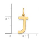 14ky Letter J Initial Pendant - Image 4