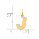 14ky Letter J Initial Pendant - Image 4