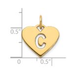 14ky Initial Letter C Initial Charm - Image 3