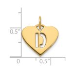 14ky Initial Letter D Initial Charm - Image 3