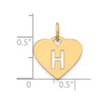 14ky Initial Letter H Initial Charm - Image 4