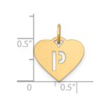 14ky Initial Letter P Initial Charm - Image 4