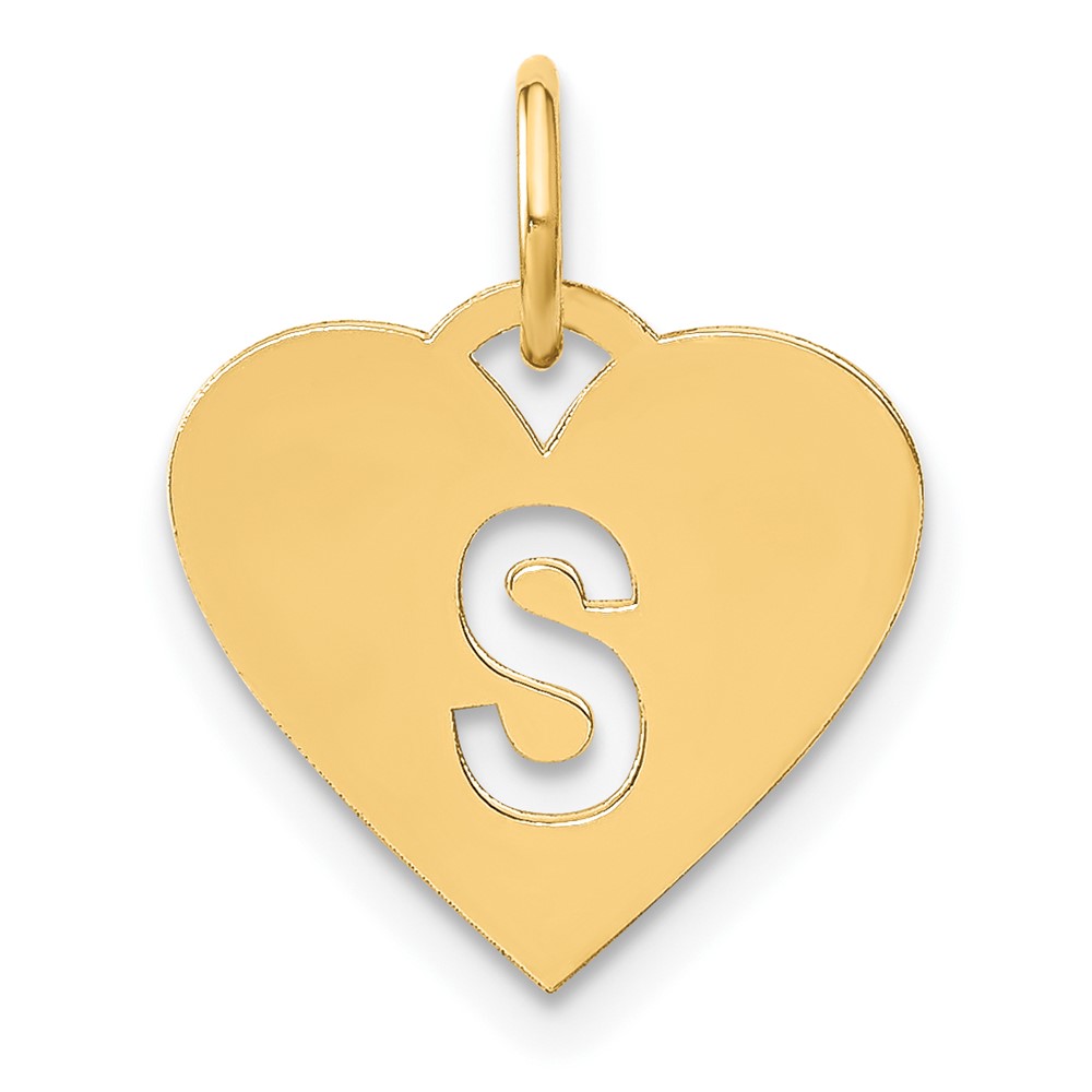 XNA1338GP_S.jpg 14ky Initial Letter S Initial Charm - Image 1