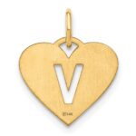 14ky Initial Letter V Initial Charm - Image 3