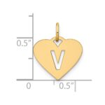 14ky Initial Letter V Initial Charm - Image 4