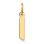 14ky Lowercase Letter L Initial Pendant