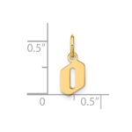 14ky Lowercase Letter O Initial Pendant - Image 4