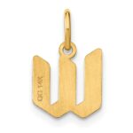 14ky Lowercase Letter W Initial Pendant - Image 3