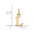 14ky Cutout Letter L Initial Pendant - Image 4