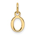 14ky Cutout Letter O Initial Pendant