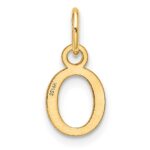14ky Cutout Letter O Initial Pendant - Image 3