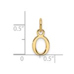 14ky Cutout Letter O Initial Pendant - Image 4
