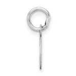 14K White Gold Uppercase Letter C Initial Charm - Image 2